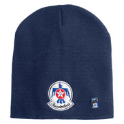 USAF Thunderbirds Symbol Embroidered 8" Short Beanie - Navy OSFM