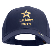 Licensed Star U.S. Army Retired Military Embroiderd Low Profile Cap - Navy OSFM