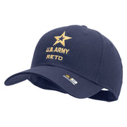 Licensed Star U.S. Army Retired Military Embroiderd Low Profile Cap - Navy OSFM