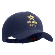 Licensed Star U.S. Army Retired Military Embroiderd Low Profile Cap - Navy OSFM