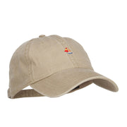 Mini Sailboat Embroidered Washed Cap