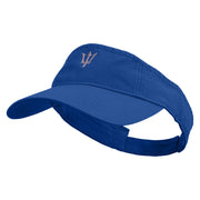 Silver Trident Embroidered Cotton Twill Washed Soft Visors - Royal OSFM