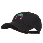 Mardi Gras Half Face Mask Embroidered Washed Cap