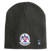 USAF Thunderbirds Symbol Embroidered 8" Short Beanie - Charcoal OSFM