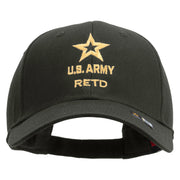 Licensed Star U.S. Army Retired Military Embroiderd Low Profile Cap - Charcoal OSFM