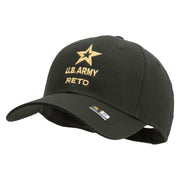 Licensed Star U.S. Army Retired Military Embroiderd Low Profile Cap - Charcoal OSFM