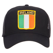 Ireland Flag Shield Patched Mesh Cap