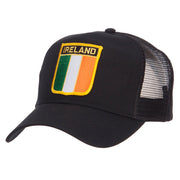 Ireland Flag Shield Patched Mesh Cap