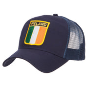 Ireland Flag Shield Patched Mesh Cap