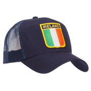 Ireland Flag Shield Patched Mesh Cap