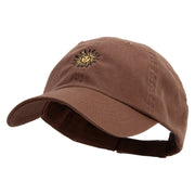 Uruguay Sun Logo Embroidered Low Profile Washed Cap - Brown OSFM