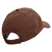 Uruguay Sun Logo Embroidered Low Profile Washed Cap - Brown OSFM