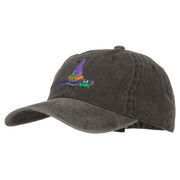 Witch Hat and Frog Embroidered Unstructured Cotton Cap