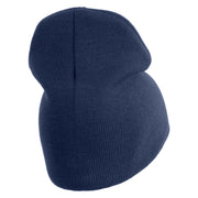 US Air Force with Wing Symbol Embroidered 8" Short Beanie - Navy OSFM