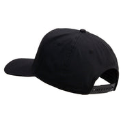 Licensed Star US Army Veteran Military Embroidered Solid Cotton Twill 5 Panel Prostyle Snap Cap - Black OSFM