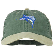 Sailfish Embroidered Two Toned Washed Cap