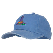 Witch Hat and Frog Embroidered Unstructured Cotton Cap