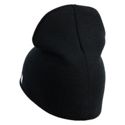 US Air Force with Wing Symbol Embroidered 8" Short Beanie - Black OSFM