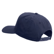 Licensed Star US Army Veteran Military Embroidered Solid Cotton Twill 5 Panel Prostyle Snap Cap - Navy OSFM