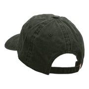 Italian Scooter Embroidered Washed Cotton Brass Buckle Cap