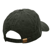 Italian Scooter Embroidered Washed Cotton Brass Buckle Cap