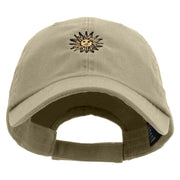 Uruguay Sun Logo Embroidered Low Profile Washed Cap - Khaki OSFM