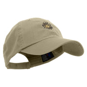 Uruguay Sun Logo Embroidered Low Profile Washed Cap - Khaki OSFM