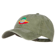 Ethiopia Map Flag Embroidered Washed Cap