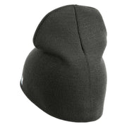 US Air Force with Wing Symbol Embroidered 8" Short Beanie - Charcoal OSFM
