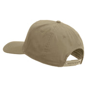 Licensed Star US Army Veteran Military Embroidered Solid Cotton Twill 5 Panel Prostyle Snap Cap - Khaki OSFM