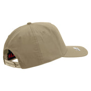 Licensed Star US Army Veteran Military Embroidered Solid Cotton Twill 5 Panel Prostyle Snap Cap - Khaki OSFM