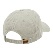 Italian Scooter Embroidered Washed Cotton Brass Buckle Cap