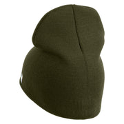 US Air Force with Wing Symbol Embroidered 8" Short Beanie - Olive OSFM