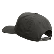 Licensed Star US Army Veteran Military Embroidered Solid Cotton Twill 5 Panel Prostyle Snap Cap - Charcoal OSFM