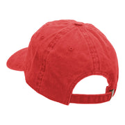 Italian Scooter Embroidered Washed Cotton Brass Buckle Cap