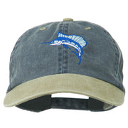 Sailfish Embroidered Two Toned Washed Cap