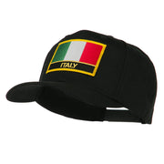 Italy Flag Patched Twill Pro Style Cap