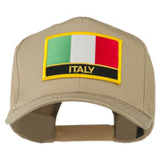 Italy Flag Patched Twill Pro Style Cap