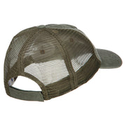 Trout Embroidered Washed Trucker Cap