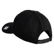 Marine Veteran Embroidered 6 Panel Structured Cotton Twill Cap Made in USA - Black OSFM