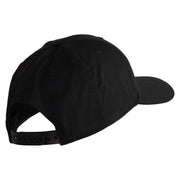Marine Veteran Embroidered 6 Panel Structured Cotton Twill Cap Made in USA - Black OSFM
