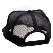 Let's Get Lit Embroidered Foam Panel Mesh Snapback - Black-White OSFM