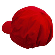 Kangaroo Embrodiered Cotton Elastic Newsboy Cap - Red OSFM