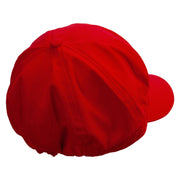 Kangaroo Embrodiered Cotton Elastic Newsboy Cap - Red OSFM