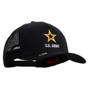Star US Army Embroidered Solid Cotton Twill 5 panel Mesh Back Cap