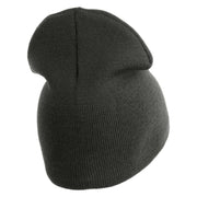USAF Blue Letter Symbol Embroidered 8" Short Beanie - Charcoal OSFM