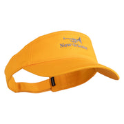 Trumpet New Orleans Embroidered Brushed Sports Visor - Yellow OSFM