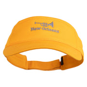 Trumpet New Orleans Embroidered Brushed Sports Visor - Yellow OSFM