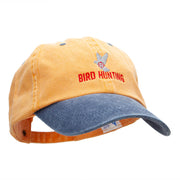 Bird Hunting Embroidered Pigment Dyed Wash Caps