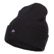 Mini Umbrella Embroidered Long Beanie